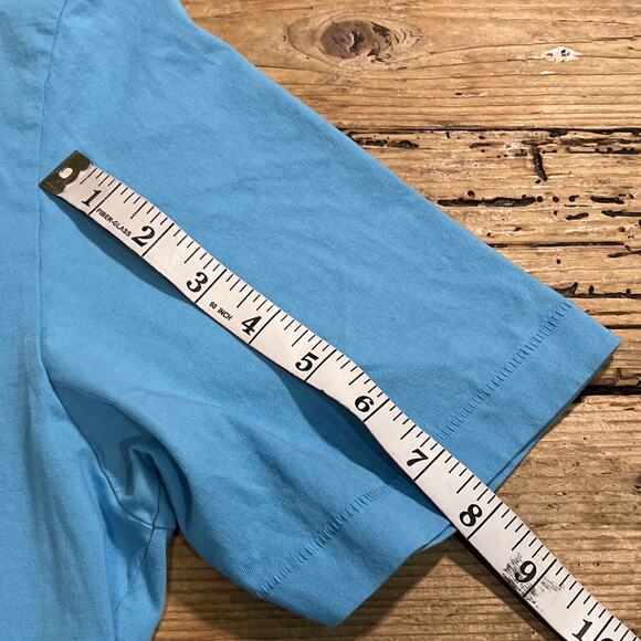 Tommy Bahama Shirt Mens M Light Blue Pocket Front Short Sleeve Crew Neck T-Shirt - Picture 5 of 8